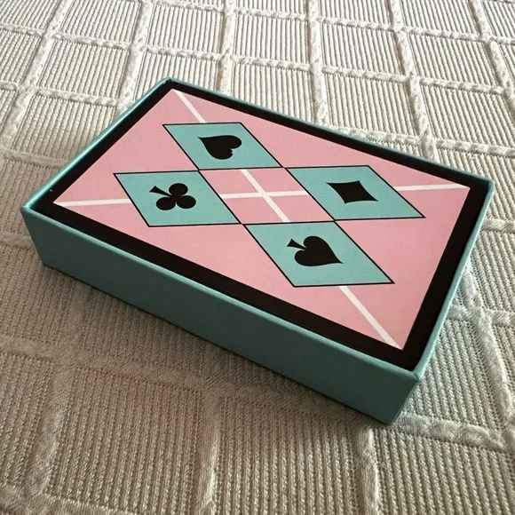 Tiffany & Co. deck playing cards argyle pink Tiffany blue white black - Picture 6 of 11